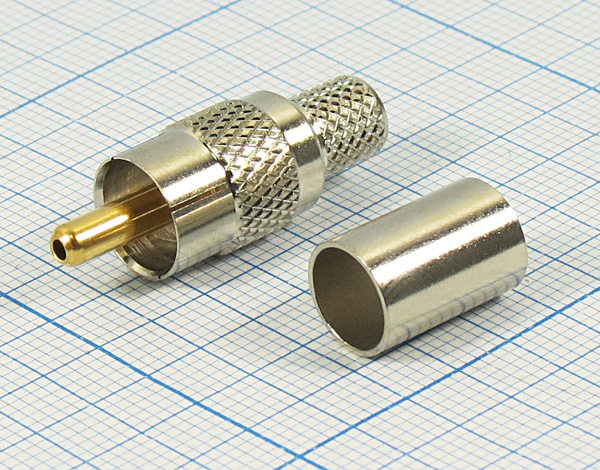 шт RCA\каб\\RG6\мет\Au\R-111A pin gold\обжим --- Разъемы серии RCA 