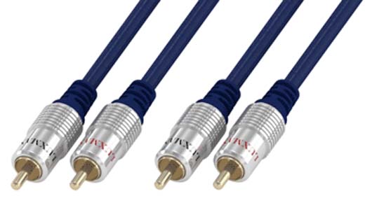 шнур шт RCAx2-шт RCAx2\1м\\Au мет\\LUXM402-132- --- Шнуры аудио-видео