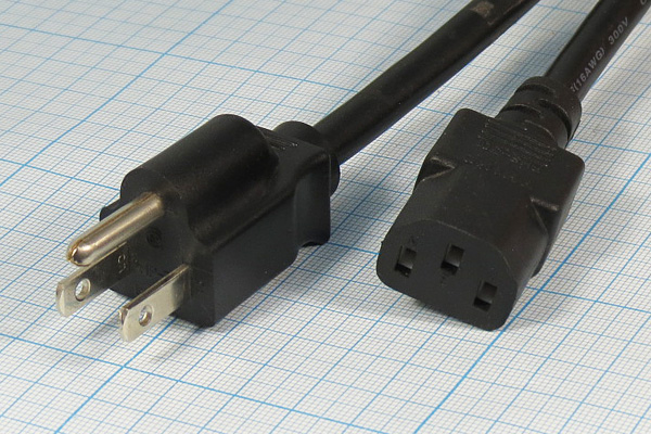 шнур пит шт NEMA 5-15P-гн IEC C13\1,8м/3x1,31\\чер --- Шнуры и фильтры питания, удлинители (сетевые, компьютерные, автомобильные)