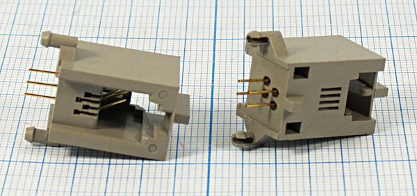 гн телеф 4P4C\ 4P\\плат/угл\T9-4P4C --- Разъемы RJ-11, RJ-12,  RJ-45, установочные