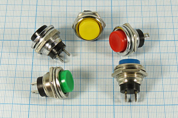 ПКн\250\ 2,0\(SPST)\d16\мет\зел\\2C\PBS-26B\ --- Переключатели кнопочные
