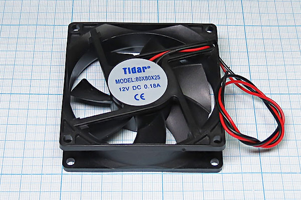 вент  80x80x25\ 12В\0,18А\2L\ПС\RQD8025HS\TIDAR --- Вентиляторы