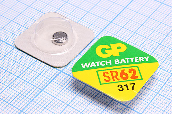 бат  1,5В\\ 5,8x1,65\SW\SR62/SR516SW/317\GP --- Щелочные и литиевые батареи