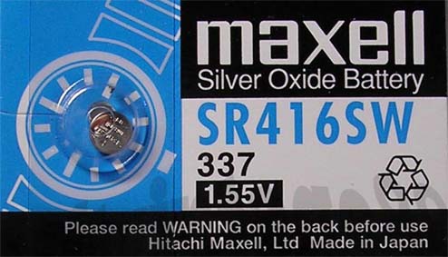 бат  1,5В\\ 4,8x1,65\SW\SR416SW/337\MAXELL --- Щелочные и литиевые батареи