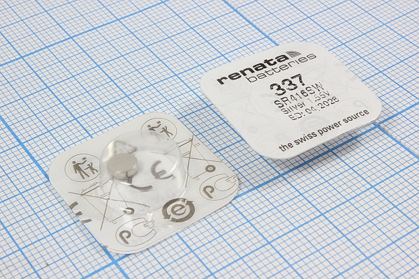 бат  1,5В\\ 4,8x1,65\SW\SR416SW/337\renata --- Щелочные и литиевые батареи