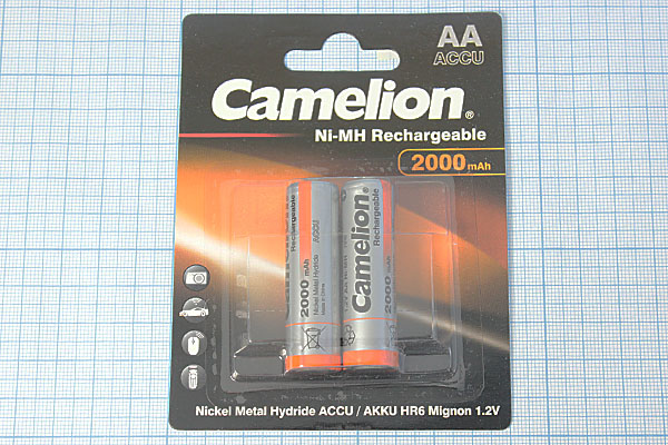 аккум бат  1,2В\2000мАч\AA/HR6\NiMH\\Camelion --- Аккумуляторные батареи