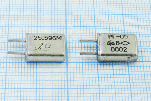 25596 \HC25U\S\\\РГ05МА\3Г (25.596М РГ-05) --- Кварцевые резонаторы (пьезокерамические, диэлектрические, ПАВ (SAW), резонаторы из других пьезоматериалов)