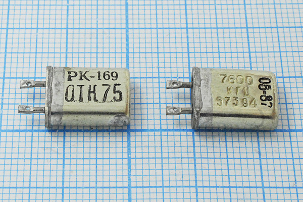 7600 \МВ\S\ 30\ 40/-40~70C\РК169МВ-8ВТ\1Г --- Кварцевые резонаторы (пьезокерамические, диэлектрические, ПАВ (SAW), резонаторы из других пьезоматериалов)