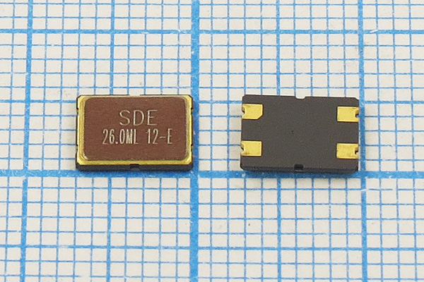 26000 \SMD07050C4\12\ 10\ 30/-40~85C\SMD0705(4P)\1 --- Кварцевые резонаторы (пьезокерамические, диэлектрические, ПАВ (SAW), резонаторы из других пьезоматериалов)