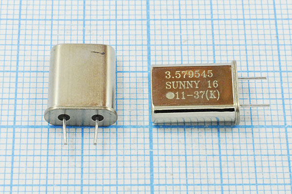 3579,545 \HC49U\16\\\SA[SUNNY]\1Г 5мм (SUNNY16) --- Кварцевые резонаторы (пьезокерамические, диэлектрические, ПАВ (SAW), резонаторы из других пьезоматериалов)