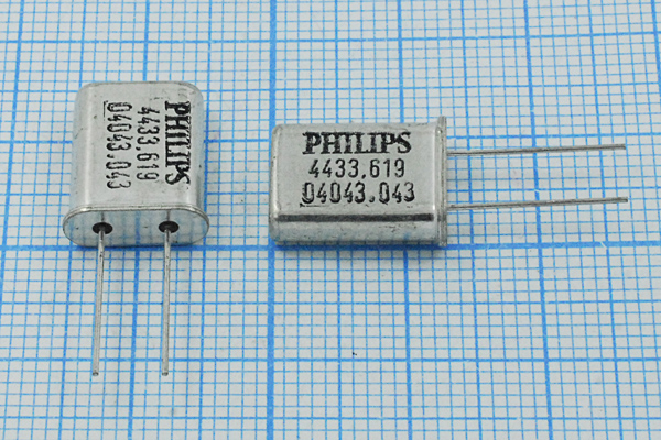 4433,619 \HC49U\20\ 30\\HC49U[PHILIPS]\1Г --- Кварцевые резонаторы (пьезокерамические, диэлектрические, ПАВ (SAW), резонаторы из других пьезоматериалов)