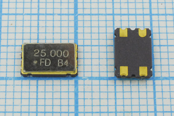 25000 \SMD07050C4\20\ 30\/-20~70C\6P[SMD07050C4]\1 --- Кварцевые резонаторы (пьезокерамические, диэлектрические, ПАВ (SAW), резонаторы из других пьезоматериалов)