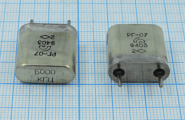 6000 \HC6U\\\\РГ07БА\1Г --- Кварцевые резонаторы (пьезокерамические, диэлектрические, ПАВ (SAW), резонаторы из других пьезоматериалов)