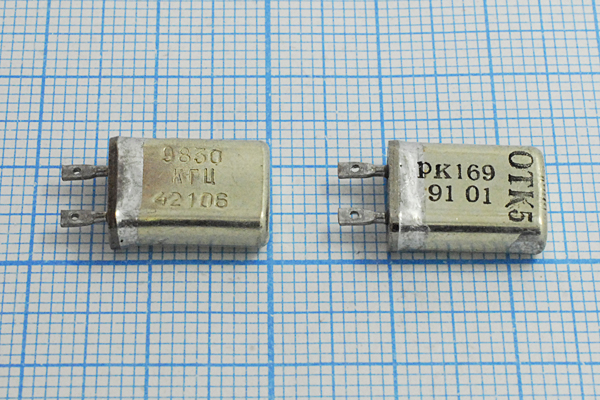 9830 \МВ\S\ 30\ 20/-10~60C\РК169МВ-8АП\1Г --- Кварцевые резонаторы (пьезокерамические, диэлектрические, ПАВ (SAW), резонаторы из других пьезоматериалов)