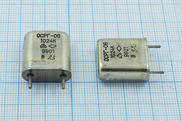 1024 \HC6U\S\\\ОСРГ06БА\1Г 6мм (ОСРГ-06 1024К) --- Кварцевые резонаторы (пьезокерамические, диэлектрические, ПАВ (SAW), резонаторы из других пьезоматериалов)
