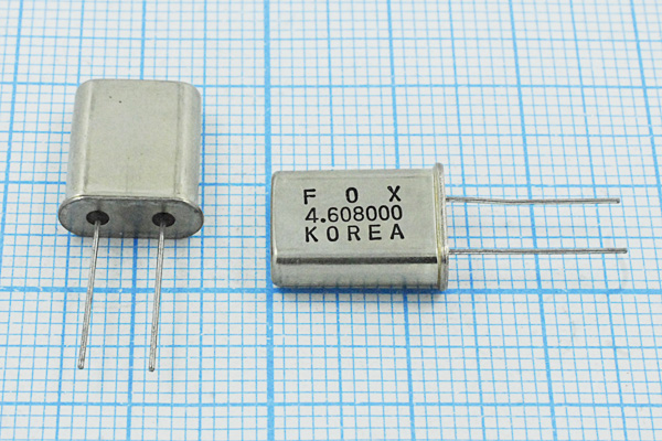 4608 \HC49U\S\\\HC49U[FOX}\1Г (FOX) --- Кварцевые резонаторы (пьезокерамические, диэлектрические, ПАВ (SAW), резонаторы из других пьезоматериалов)