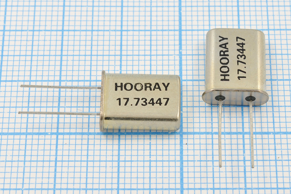 17734,476 \HC49U\16\\\\1Г (HOORAY 17.73447) --- Кварцевые резонаторы (пьезокерамические, диэлектрические, ПАВ (SAW), резонаторы из других пьезоматериалов)