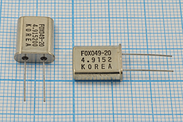 4915,2 \HC49U\20\\\HC49U[FOX}\1Г (FOX) --- Кварцевые резонаторы (пьезокерамические, диэлектрические, ПАВ (SAW), резонаторы из других пьезоматериалов)