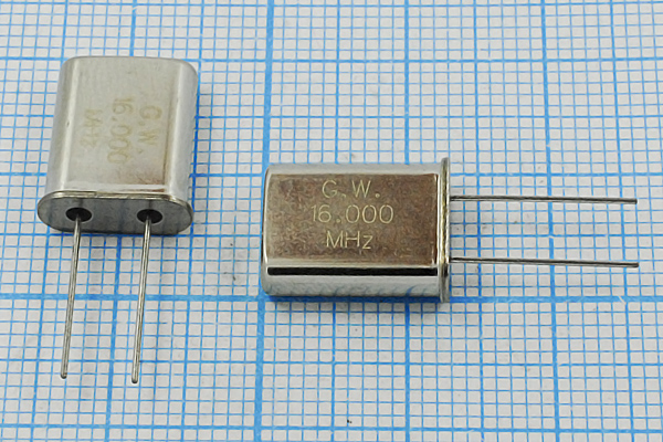 16000 \HC49U\30\\\\1Г (G.W.16.000MHz) --- Кварцевые резонаторы (пьезокерамические, диэлектрические, ПАВ (SAW), резонаторы из других пьезоматериалов)
