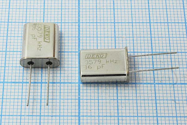3579,545 \HC49U\16\\\РК374МД\1Г(DEKO 16pF 3579kHz) --- Кварцевые резонаторы (пьезокерамические, диэлектрические, ПАВ (SAW), резонаторы из других пьезоматериалов)
