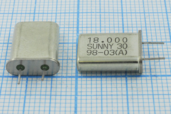 18000 \HC49U\30\\\SA[SUNNY]\1Г 4мм (SUNNY 30) --- Кварцевые резонаторы (пьезокерамические, диэлектрические, ПАВ (SAW), резонаторы из других пьезоматериалов)