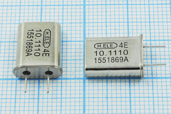 10111 \HC49U\S\\\HC-49U[H.ELE]\1Г 4мм (H.ELE) --- Кварцевые резонаторы (пьезокерамические, диэлектрические, ПАВ (SAW), резонаторы из других пьезоматериалов)