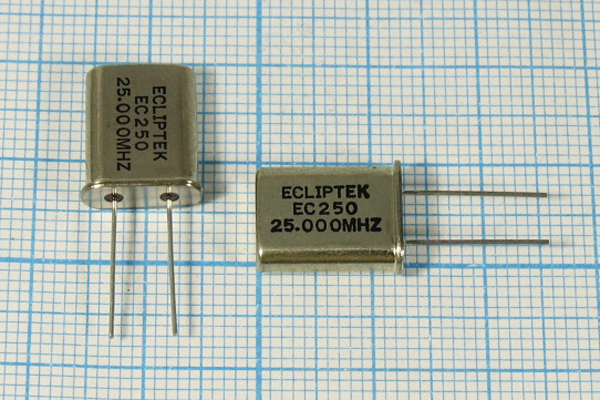 25000 \HC49U\18\\\EU[HC49U]\3Г (25.000MHz EC250ECL --- Кварцевые резонаторы (пьезокерамические, диэлектрические, ПАВ (SAW), резонаторы из других пьезоматериалов)