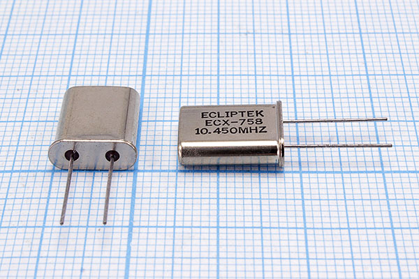 10450 \HC49U\43\\\EU[HC49U]\1Г (ECLIPTEK) --- Кварцевые резонаторы (пьезокерамические, диэлектрические, ПАВ (SAW), резонаторы из других пьезоматериалов)