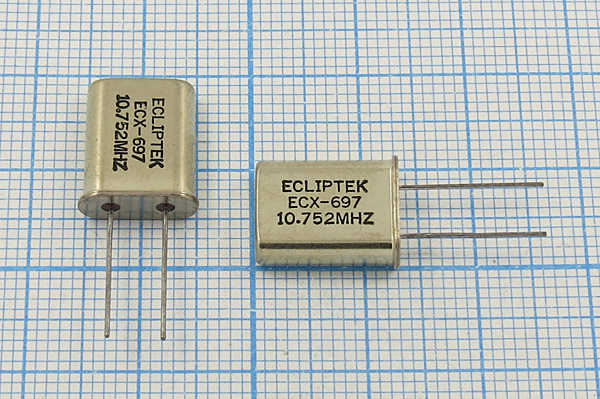 10752 \HC49U\18\\\EU[HC49U]\1Г (ECX-697 10.752M) --- Кварцевые резонаторы (пьезокерамические, диэлектрические, ПАВ (SAW), резонаторы из других пьезоматериалов)