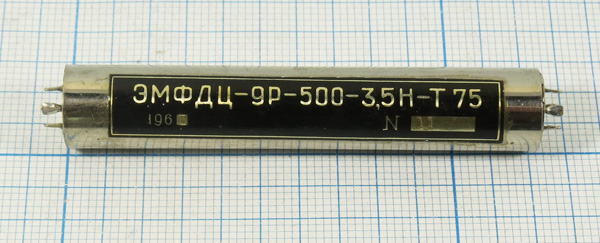 ф 500 \пол\  3,5/ \\\ЭМФДЦ-9Р-500-3,5Н\\ --- Кварцевые фильтры (диэлектрические, пьезокерамические, ПАВ (SAW), ФЭМ, фильтры из других пьезоматериалов)