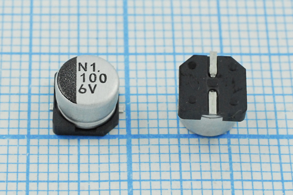 кэ   100\  6,3\SMD07x07x05C2\20\+85C\Al\2C\UWX\NIC --- Конденсаторы электролитические
