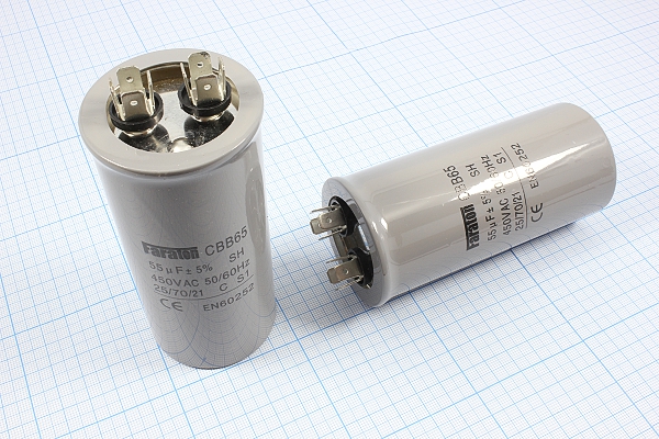 кп    55\450~\50x110\ 5\-25~70C\Al\8T\CBB65-A\FARA --- Конденсаторы пусковые