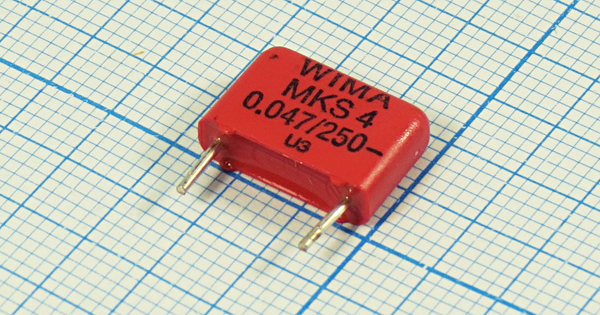 к    0,047 мкФ\  250\13x 4x 9\\\PET\2P\MKS4\WIMA --- Конденсаторы пленочные