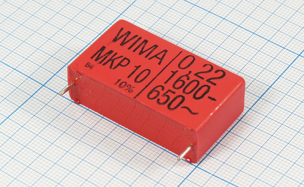 к    0,22 мкФ\ 1600\42x13x24\\\PP\2P38\MKP10\WIMA --- Конденсаторы пленочные