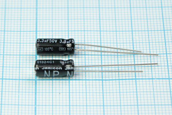 кэ     3,3\ 50\ 5x11\20\+85C\Al\2L\NKR\JAMICON NP --- Конденсаторы электролитические