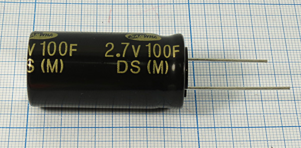ионистор 100Ф\2,7\22x22x46\\+65C\\2L\DS\SAMWHA --- Ионисторы
