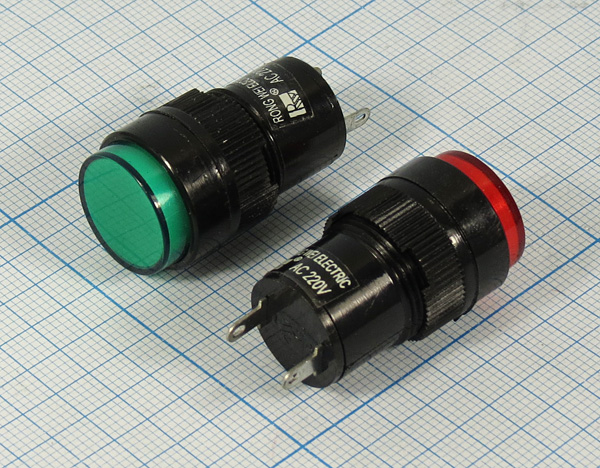 Л корп 220В\d16x20\d18x10\зел\мкд\\ГР\RWE-510G\ --- Лампы накаливания, Лампы газоразрядные, Светодиоды в корпусе(на блок, на панель, щитовые)