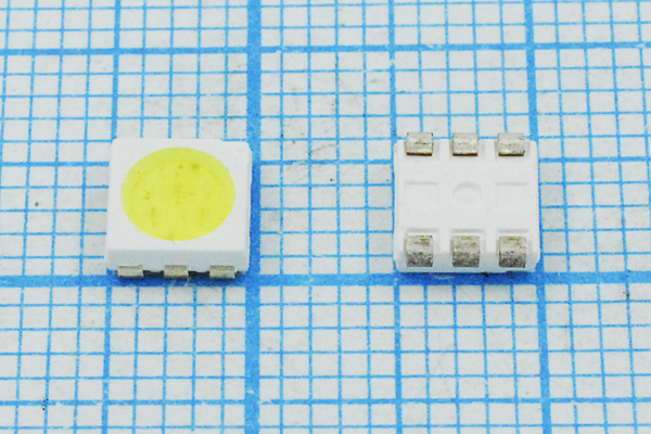 СД сборка SMD05050C6\белхx3\ 300\120\жел мат\ --- Светодиоды на поверхностный монтаж постоянного свечения (SMD светодиоды)