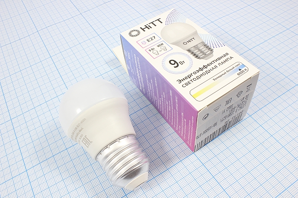 Л 220В\E27\  9Вт\6500К\870лм\42x 82\СД\PL-G45\ --- Лампы накаливания, газоразрядные, светодиодные и люминесцентные. Стартеры для люминесцентных ламп