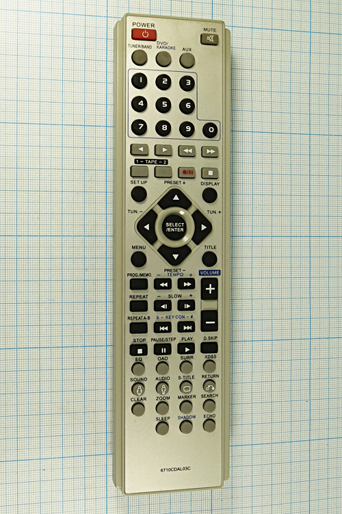ДУ пульт LG \6710CDAL03C\DVD+караоке\[Gold Star] --- Пульты и клавиатуры дистанционного управления