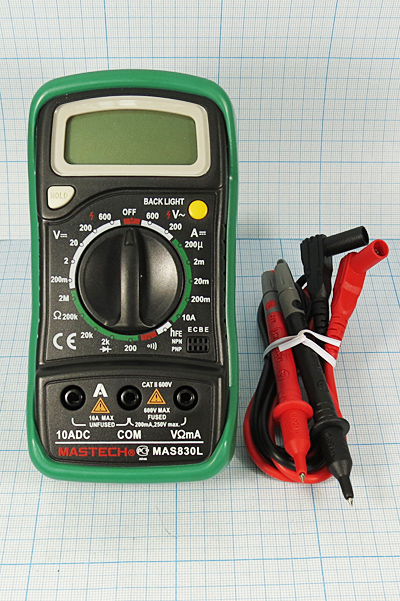 приб мультиметр\цифр\MAS830L\подсветка\MASTECH --- Мультиметры