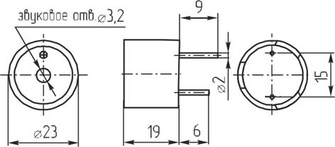згп 23x19\ 2~ 5\\3,4\2P15\KPI-2310P\KEPO --- Звонки (зуммеры) пьезоэлектрические c генератором
