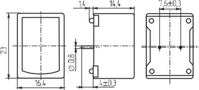 згм 23x16x15\ 6\\0,4\2P7,6\KPMB-2206P\KEPO --- Звонки (зуммеры) магнитоэлектрические c генератором