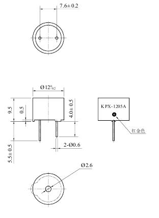 згм 12x10\ 5\\2,3\2P7,6\KPX-G1205A\KEPO --- Звонки (зуммеры) магнитоэлектрические c генератором