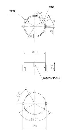 зп 18x 7\1~30\\ 2,0\3C\SPT-G1872\углов KEPO --- Звонки (зуммеры) пьезоэлектрические без генератора